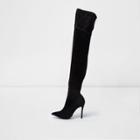 River Island Womens Pointed Toe Over The Knee Sock Boots