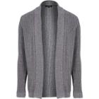 River Island Mens Ribbed Open Cardigan