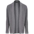 River Island Mens Ribbed Open Cardigan