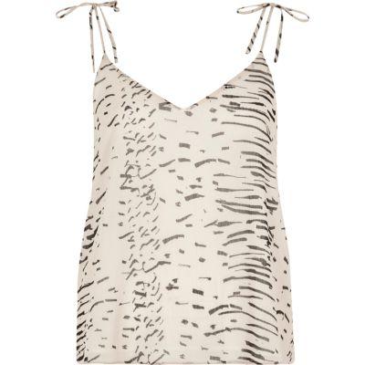 River Island Womens Petite Contrast Print Cami Top
