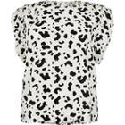 River Island Womens Plus White Leopard Print T-shirt