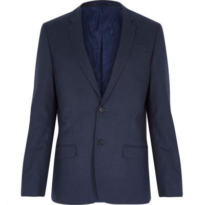 River Island Mens Petrol Slim Suit Blazer