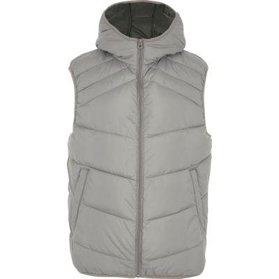 River Island Mens Jack And Jones Hooded Puffer Gilet