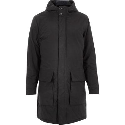 River Island Mens Padded Hooded Winter Coat