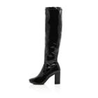River Island Womens Patent Knee High Heeled Boots
