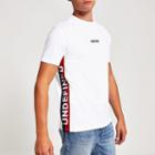 River Island Mens White 'undefined' Slim Fit T-shirt