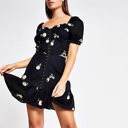 River Island Womens Floral Mini Skirt