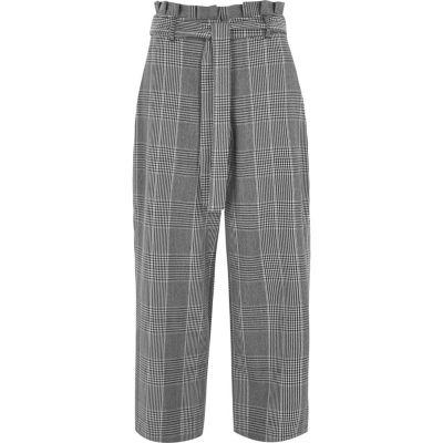 River Island Womens Check Paperbag Waist Culottes
