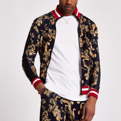 River Island Mens Jaded London Velvet Track Jacket