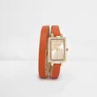 River Island Womens Double Wrap Rectangle Face Watch