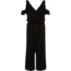 River Island Womens Cold Shoulder Frill Culotte Jumpsuit