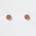 River Island Womens Mini Round Diamante Stud Earrings