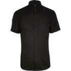 River Island Mens Ri Monogram Chervon Short Sleeve Shirt