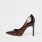 River Island Womens Printed Pointed Toe Pumps