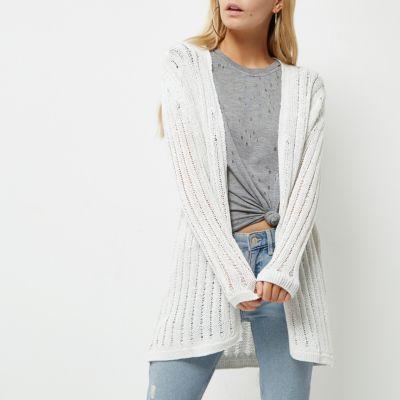 River Island Womens Petite Ladder Longline Cardigan