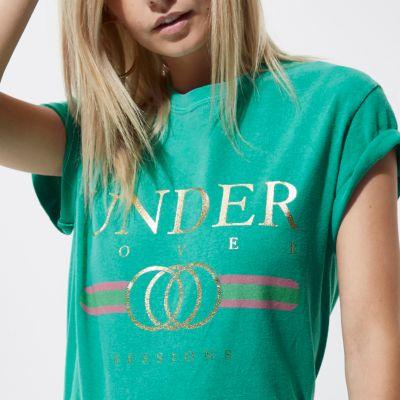 River Island Womens Petite 'under Cover' Cropped T-shirt