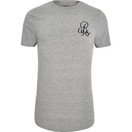 River Island Mens Muscle Fit 'r96' Embroidered T-shirt