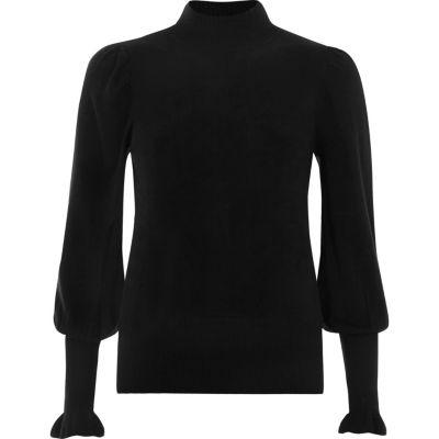 River Island Womens Puff Sleeve High Neck Sweater