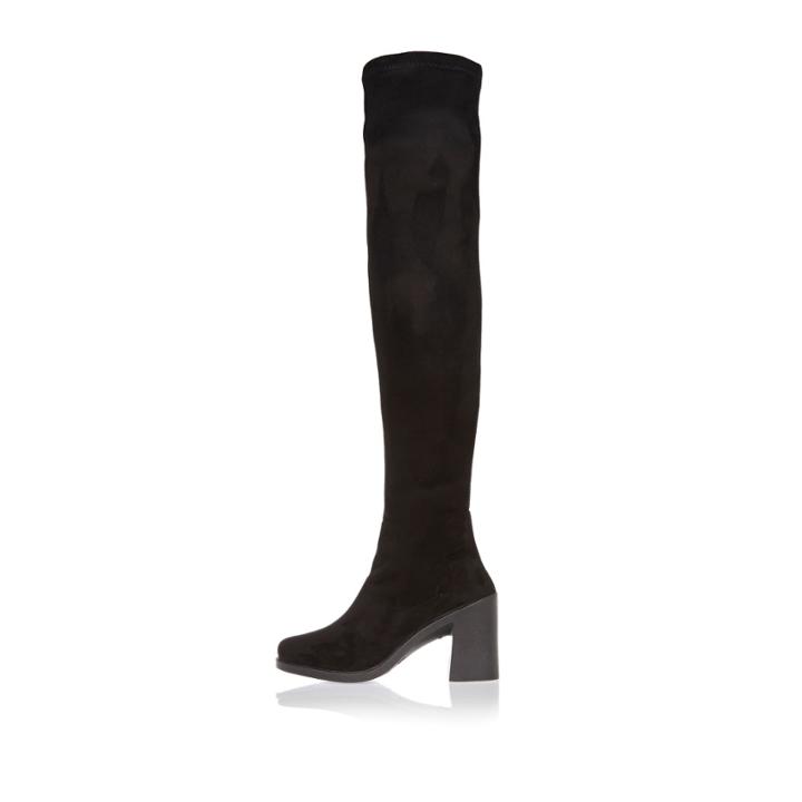 River Island Womens Over The Knee Flared Heel Boots