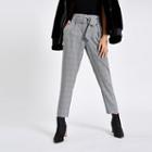 River Island Womens Check Tapered Leg Trousers