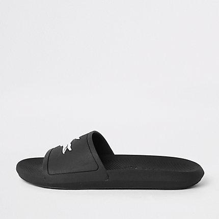 River Island Mens Lacoste Embossed Sliders