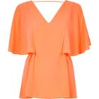 River Island Womens Cape Back V-neck T-shirt