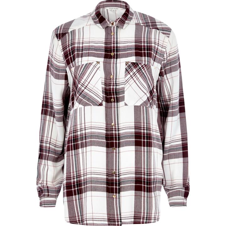 River Island Womens Check Long Sleeve Shirt