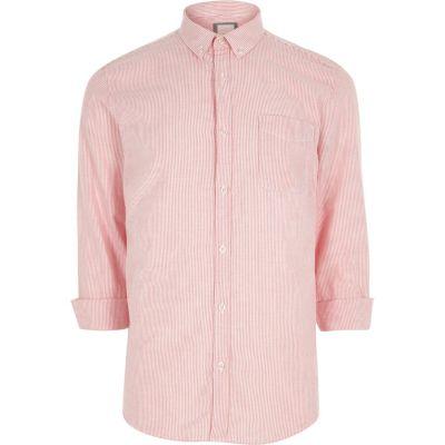 River Island Mens Stripe Casual Button-down Oxford Shirt