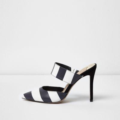River Island Womens Stripe Strap Court Shoes