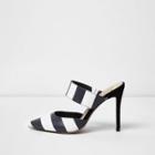 River Island Womens Stripe Strap Court Shoes