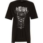 River Island Womens Rock Band Print Corset T-shirt