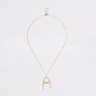 River Island Womens Gold Tone Large Initial 'a' Necklace