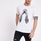 River Island Mens Only And Sons White Print T-shirt