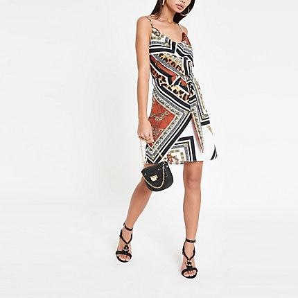 River Island Womens Mixed Print Slip Dress