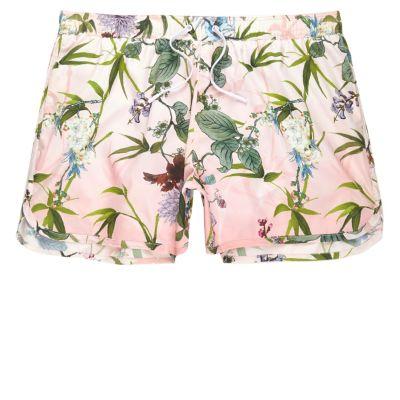 River Island Mens Floral Print Short Swim Shorts