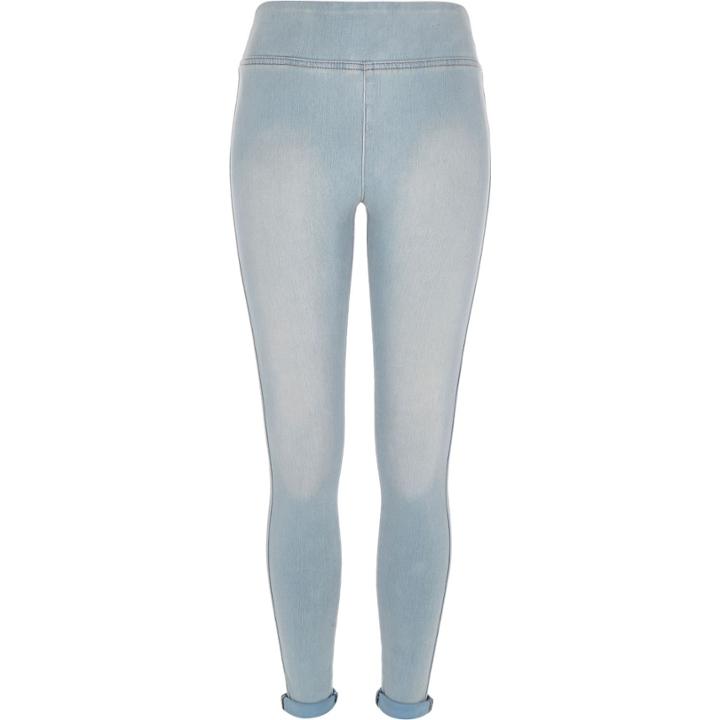 River Island Womens Light Wash Denim High Waisted Leggings