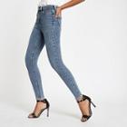 River Island Womens Hailey High Rise Stud Jeans