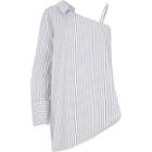 River Island Womens Stripe One Shoulder Long Sleeve Shirt