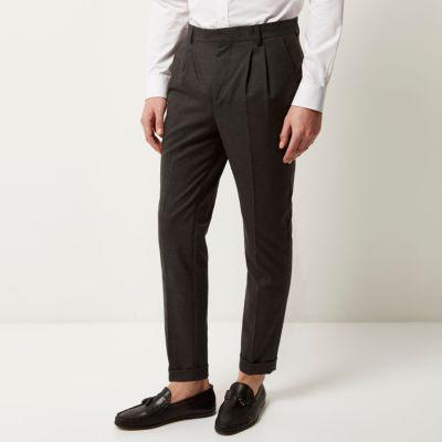 River Island Mens Smart Prince Of Wales Slim Pants