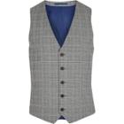 River Island Mensgrey Check Suit Waistcoat
