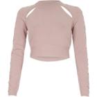 River Island Womens Cut Out Cropped Long Sleeve Top