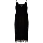 River Island Womens Velvet And Lace Cami Dress