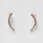 River Island Womens Gold Tone Ab Effect Cuff Earrings