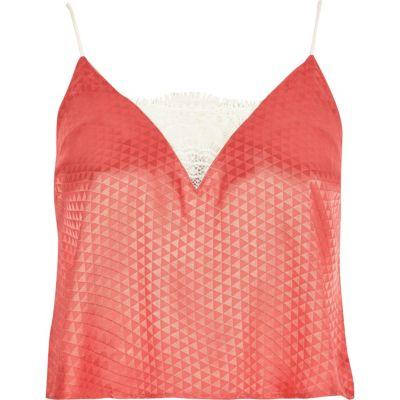 River Island Womens Jacquard Cami Pajama Top