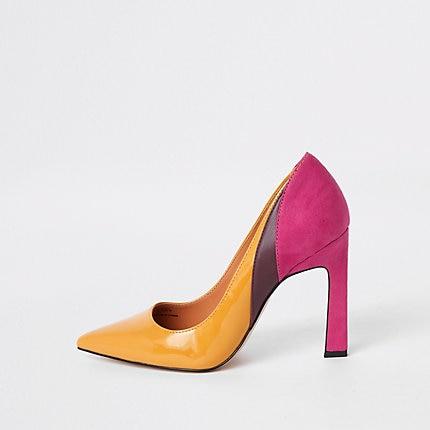 River Island Womens Spliced Heel Pumps