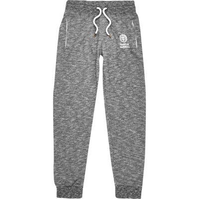 River Island Mensgrey Marl Franklin & Marshall Print Joggers