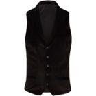 River Island Mens Smart Velvet Shawl Lapel Vest