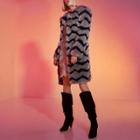 River Island Womens Ri Studio Faux Fur Stripe Coat