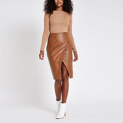 River Island Womens Ribbed Boat Neck Long Sleeve Top