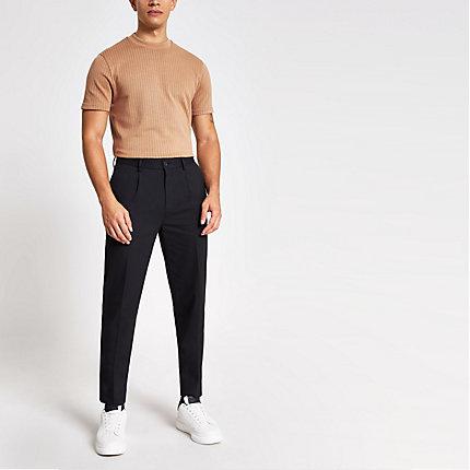 River Island Mens Tram Stripe Stitch Slim Fit T-shirt